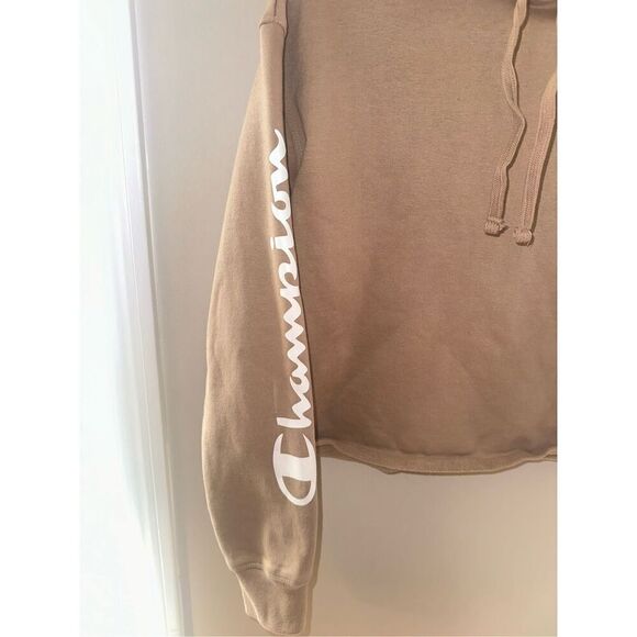 Champion women's Light brown Cropped Hoodie M - Picture 2 of 4